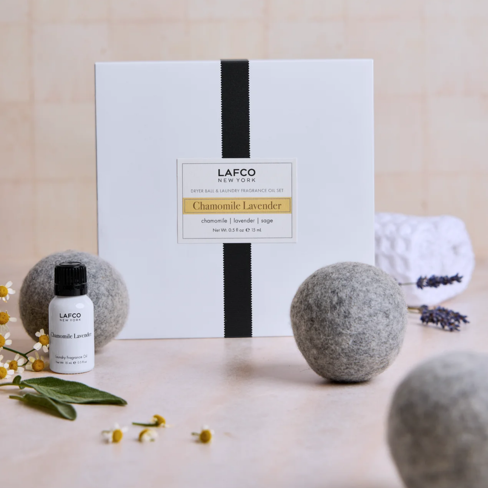 Lafco Dryer Ball Laundry Oil Set Chamomile Lavender