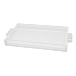 Lucite Tray with Bubble Handles 12x8 Clear