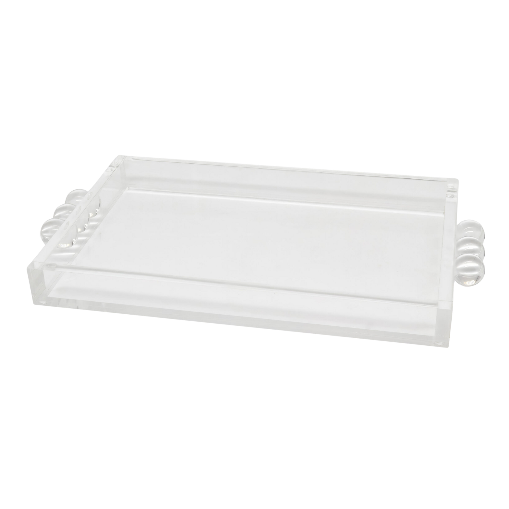 Lucite Tray with Bubble Handles 12x8 Clear
