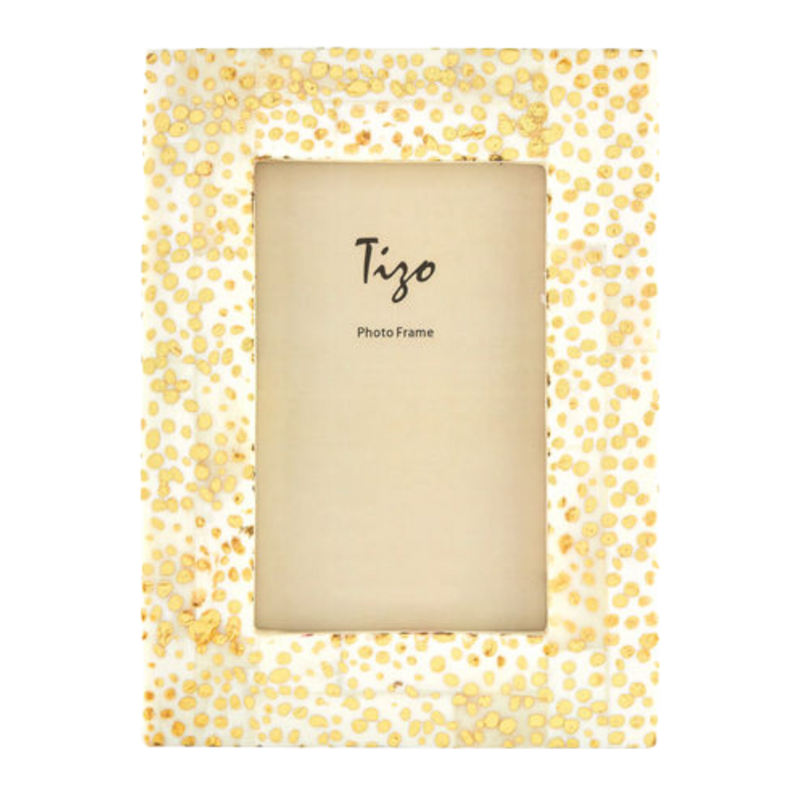 Photo Frame Resin/Brass Dots 5x7