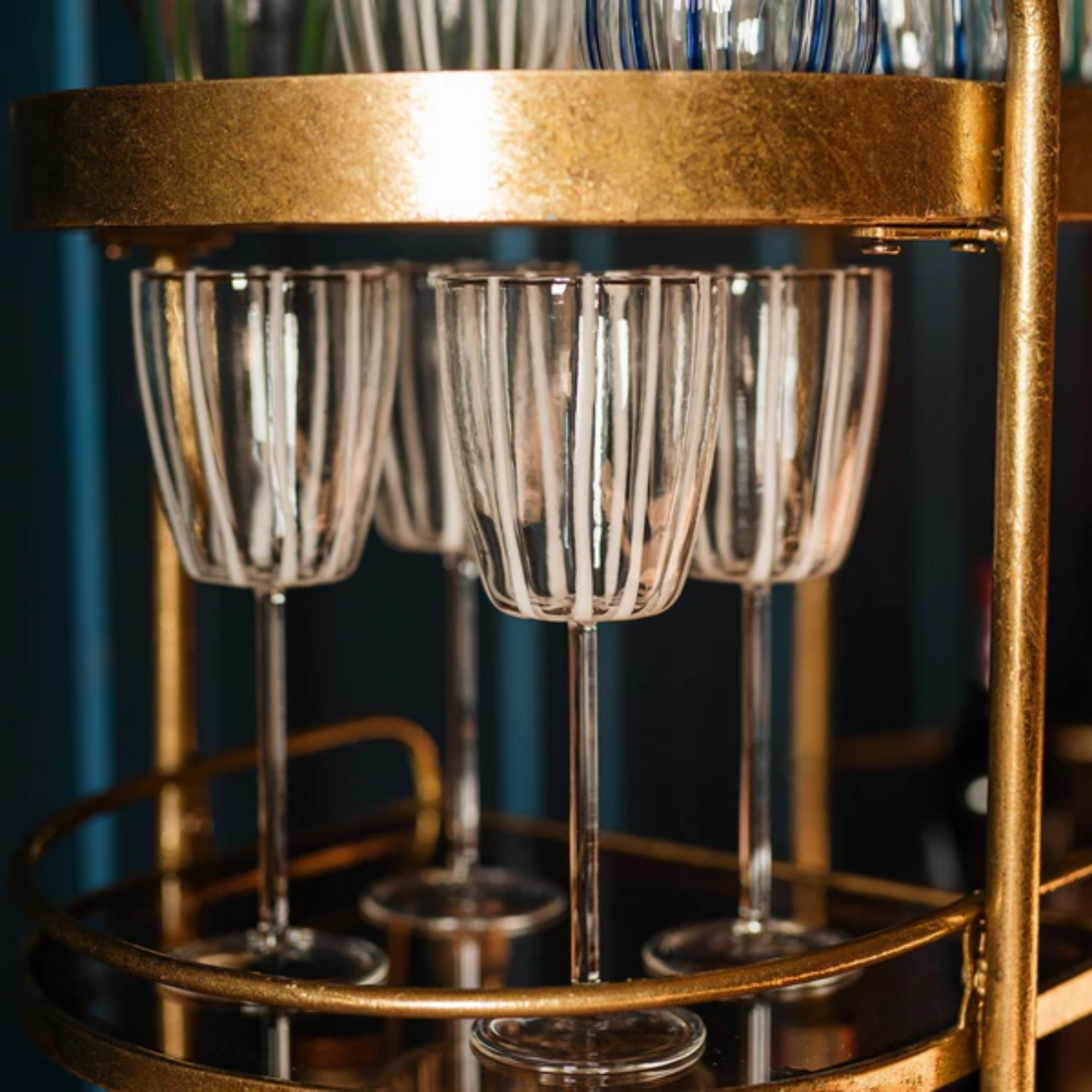 Vietri Vietri Nuovo Stripe White Wine Glass