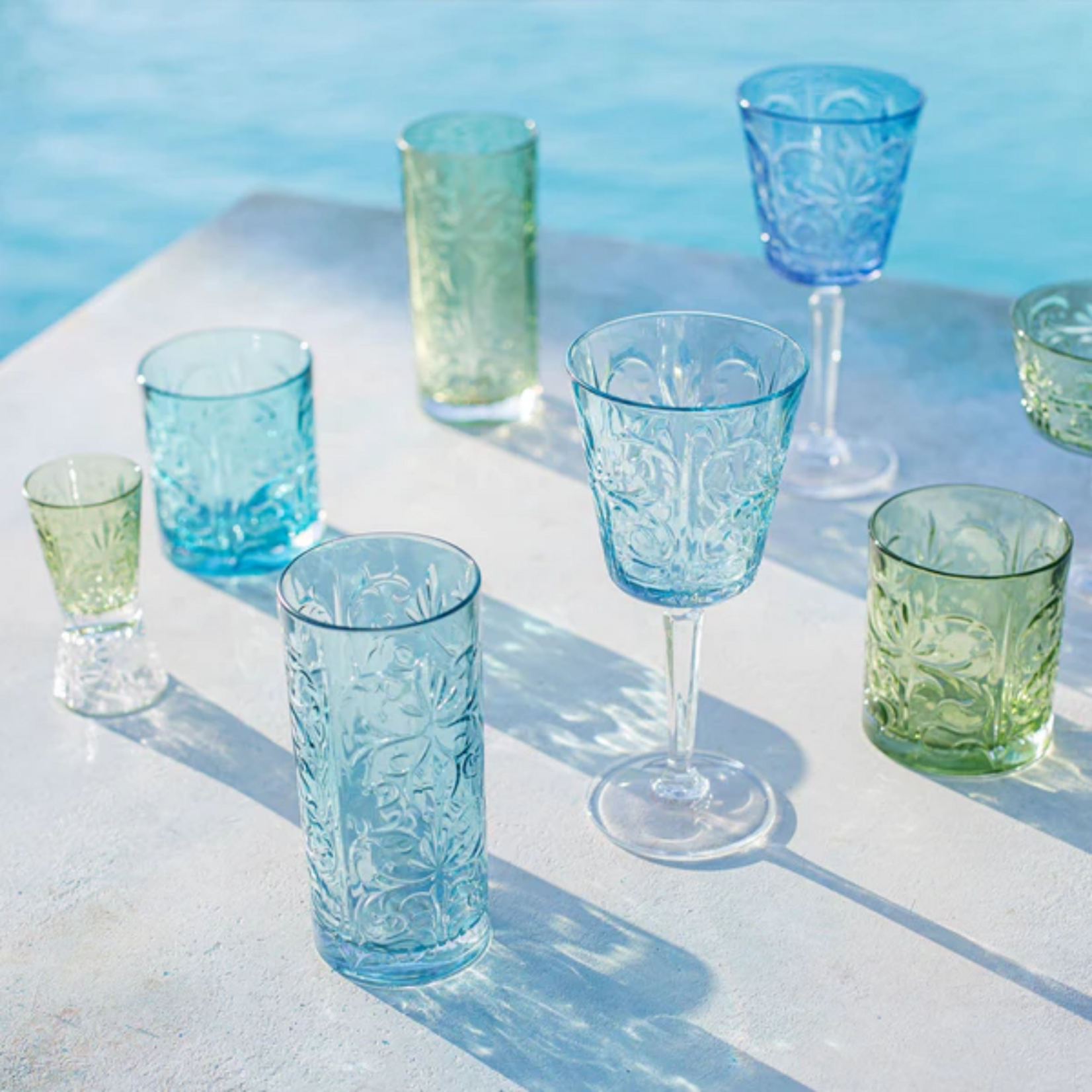 Vietri Vietri Barocco Mint Green High Ball