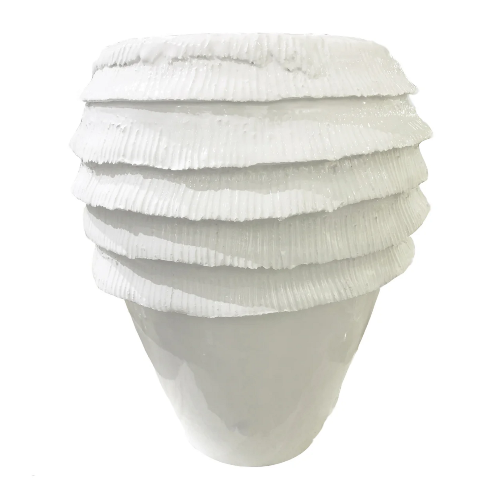 Abigails Fringe Vase White