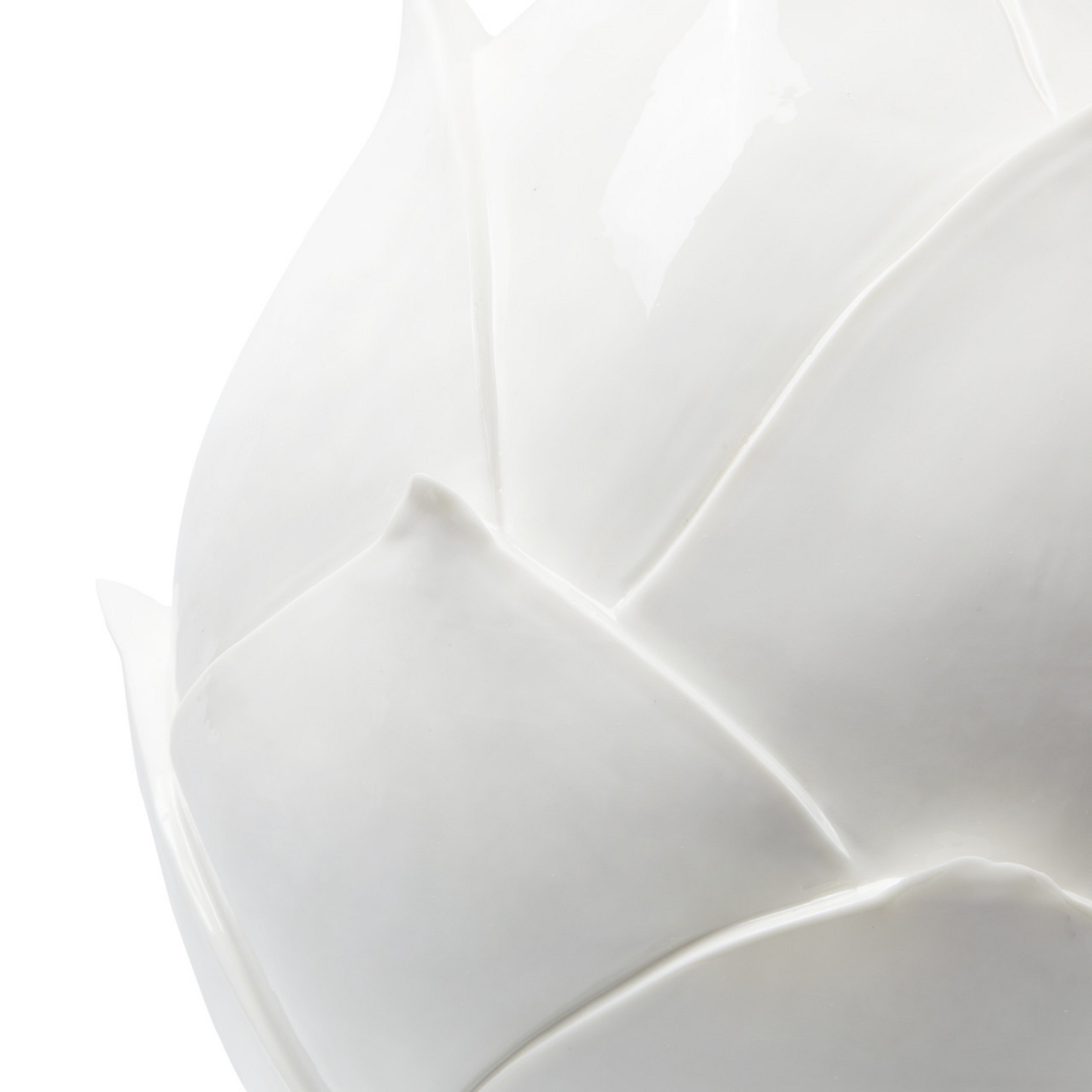 Villa & House Bungalow 5 Budding Table Lamp Blanc de Chine with 17" White Linen Shade, Blanc de Chine