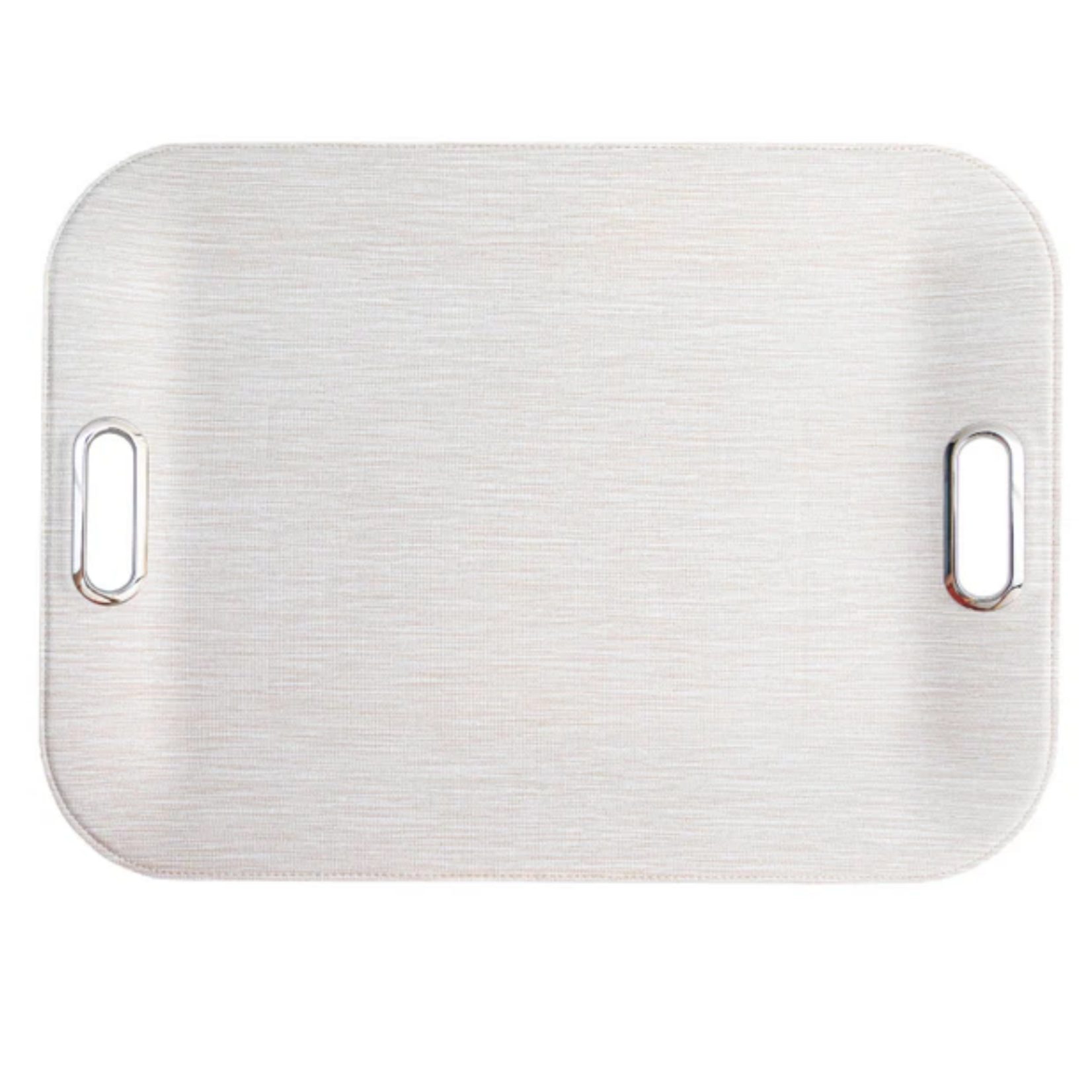 Large Serving Tray with Metal Handles