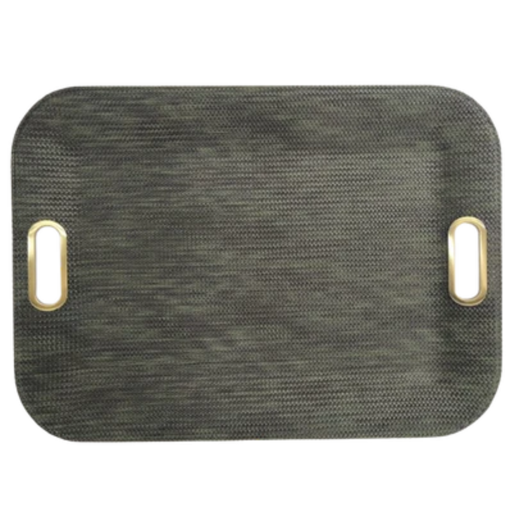 Large Serving Tray with Metal Handles