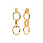 Juliska Cleopatra Regal Double Link Earring - Gold