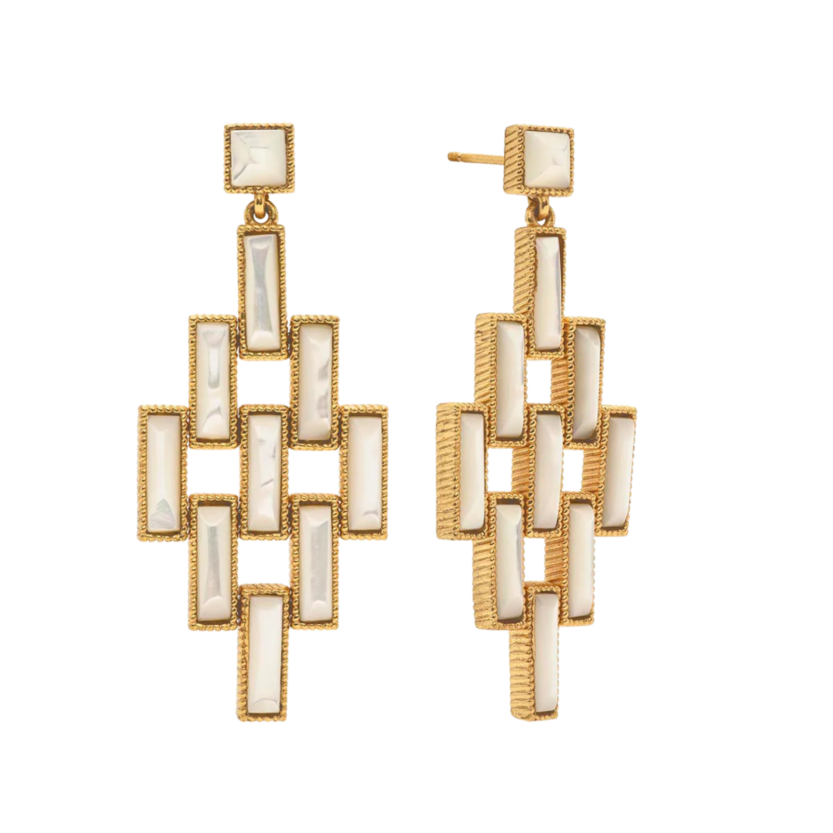 Juliska Pathway Post Drop Earrings - Mother of Pearl