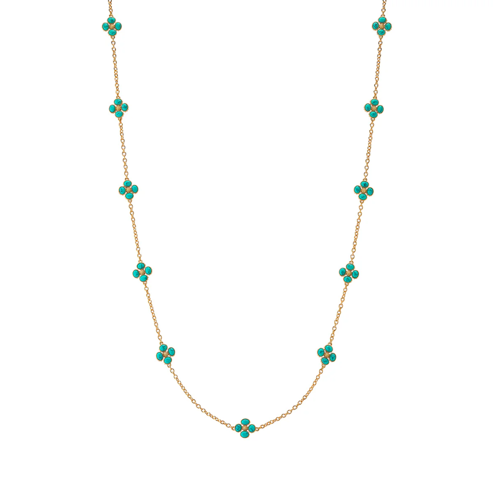 Juliska Berry Clover Doube Sided Necklace - Turquoise