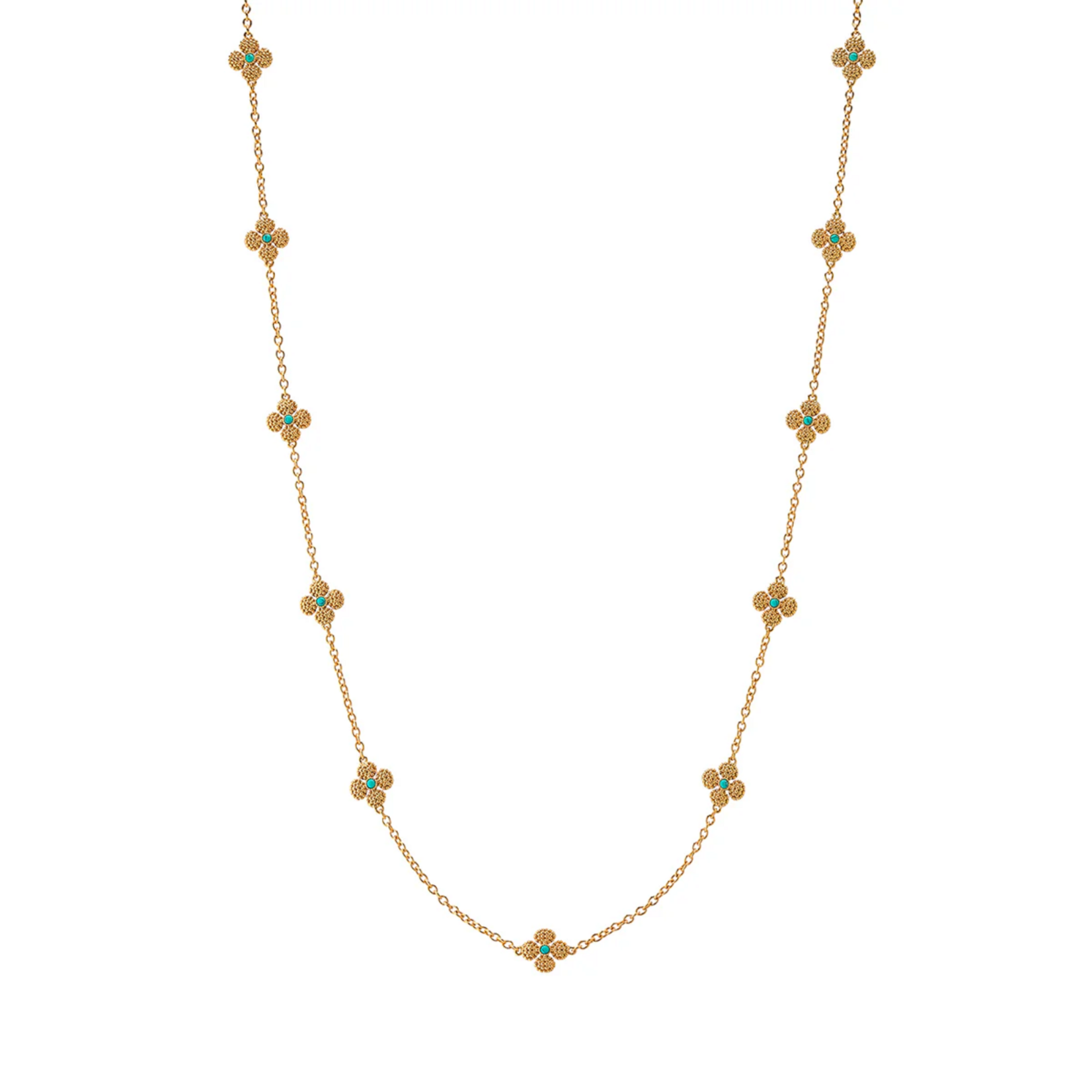 Juliska Berry Clover Doube Sided Necklace - Turquoise