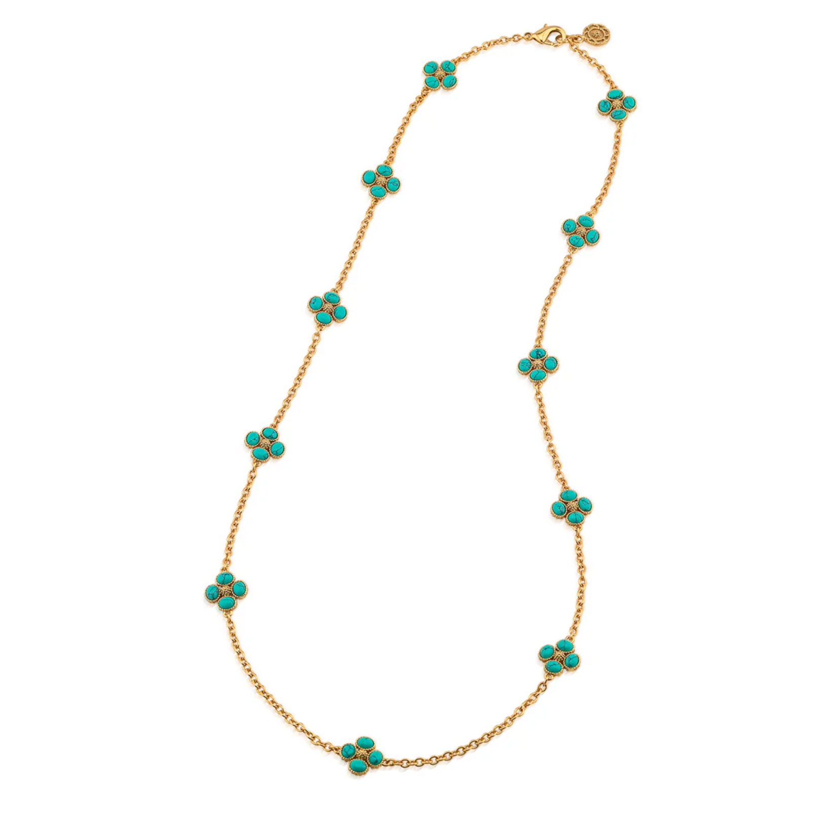 Juliska Berry Clover Doube Sided Necklace - Turquoise