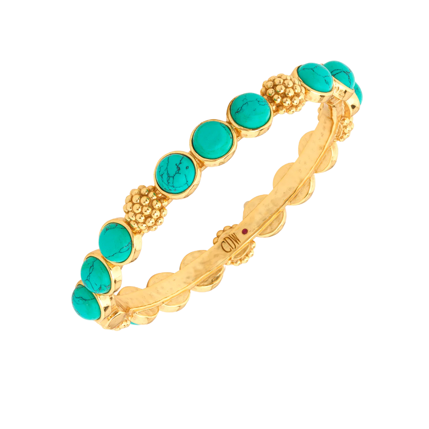 Juliska Berry Gem Hinged Bangle Turquoise