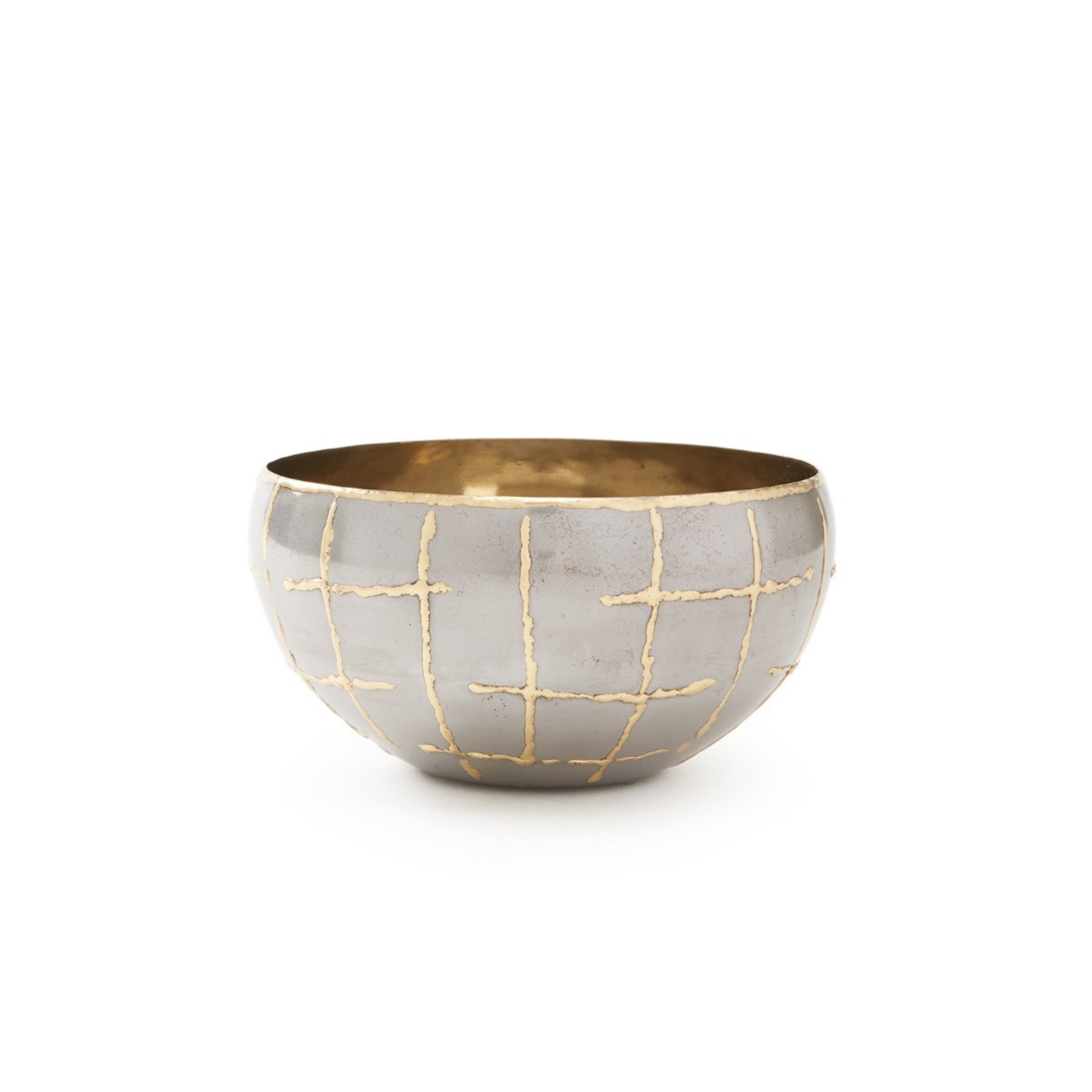 Villa & House Bungalow 5 Loom Medium Bowl - Silver & Brass