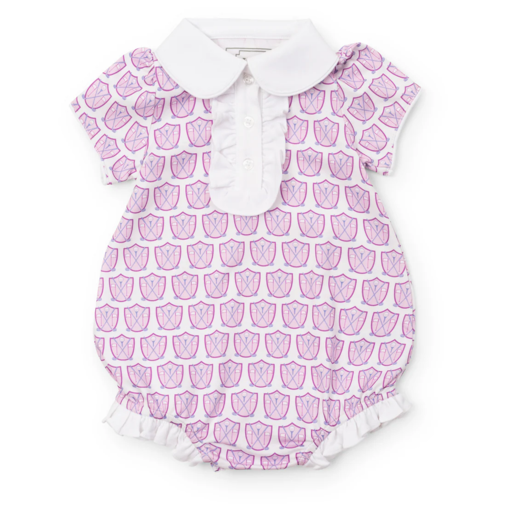 Lila + hayes Gabby Girls Bubble Golf Crest - Pink