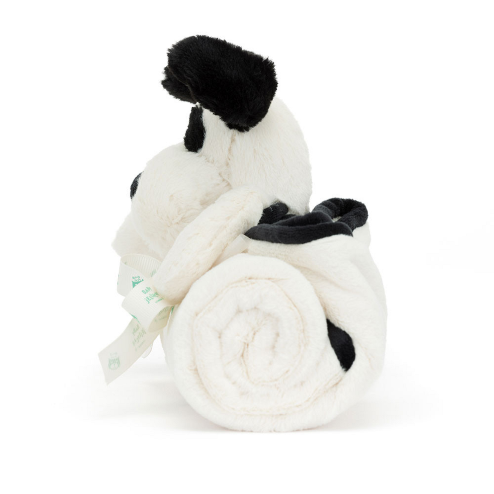 JellyCat Jellycat Bashful Black & Cream Puppy Blankie