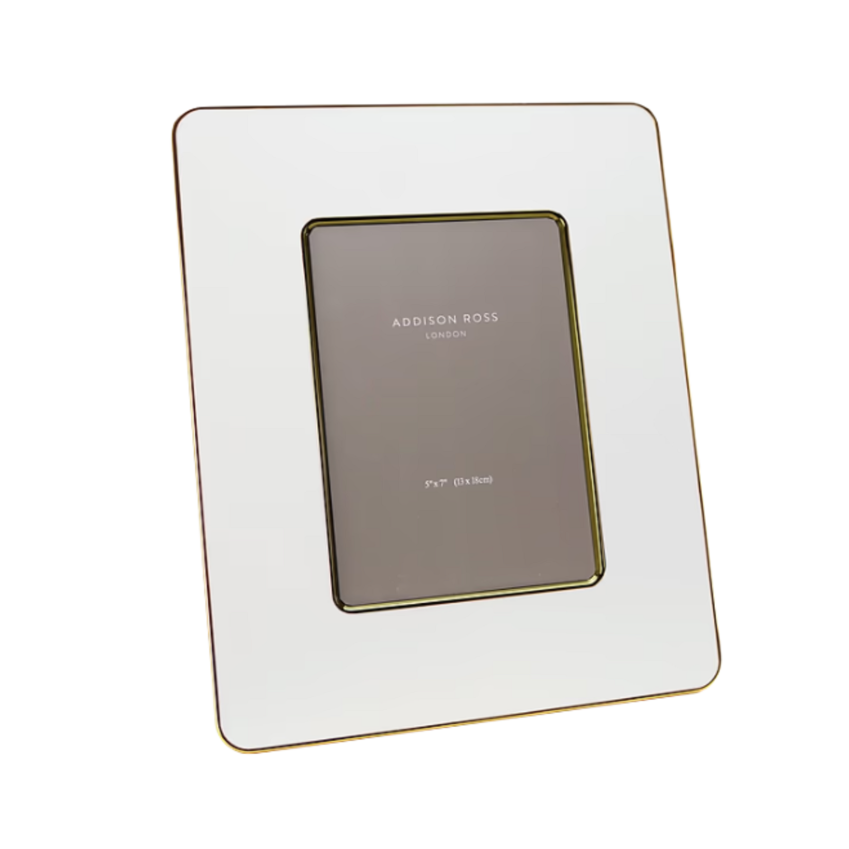 Addison Ross Addison Ross White & Gold Enamel Studio Photo Frame 5x7