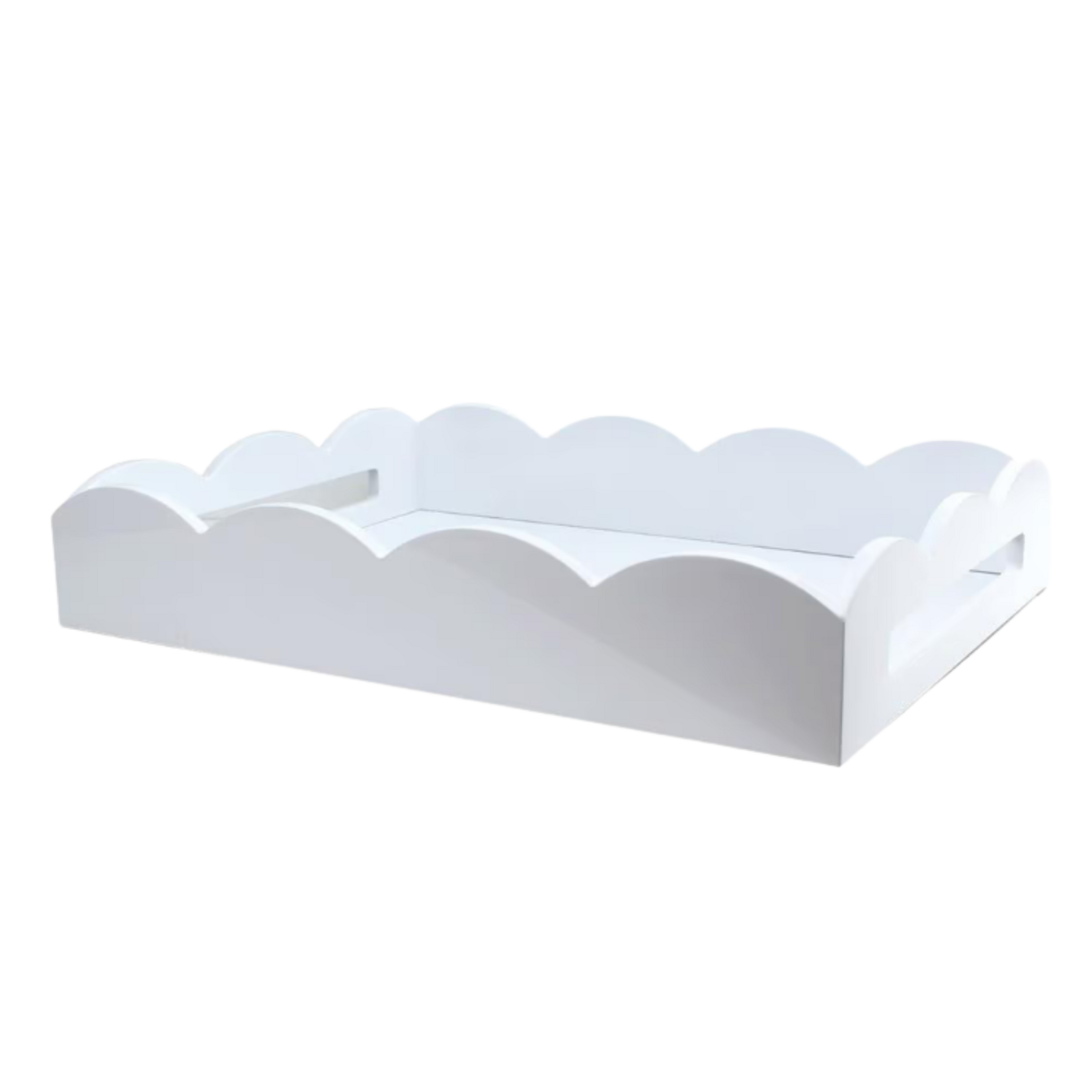 Addison Ross Medium White Scalloped Edge Tray
