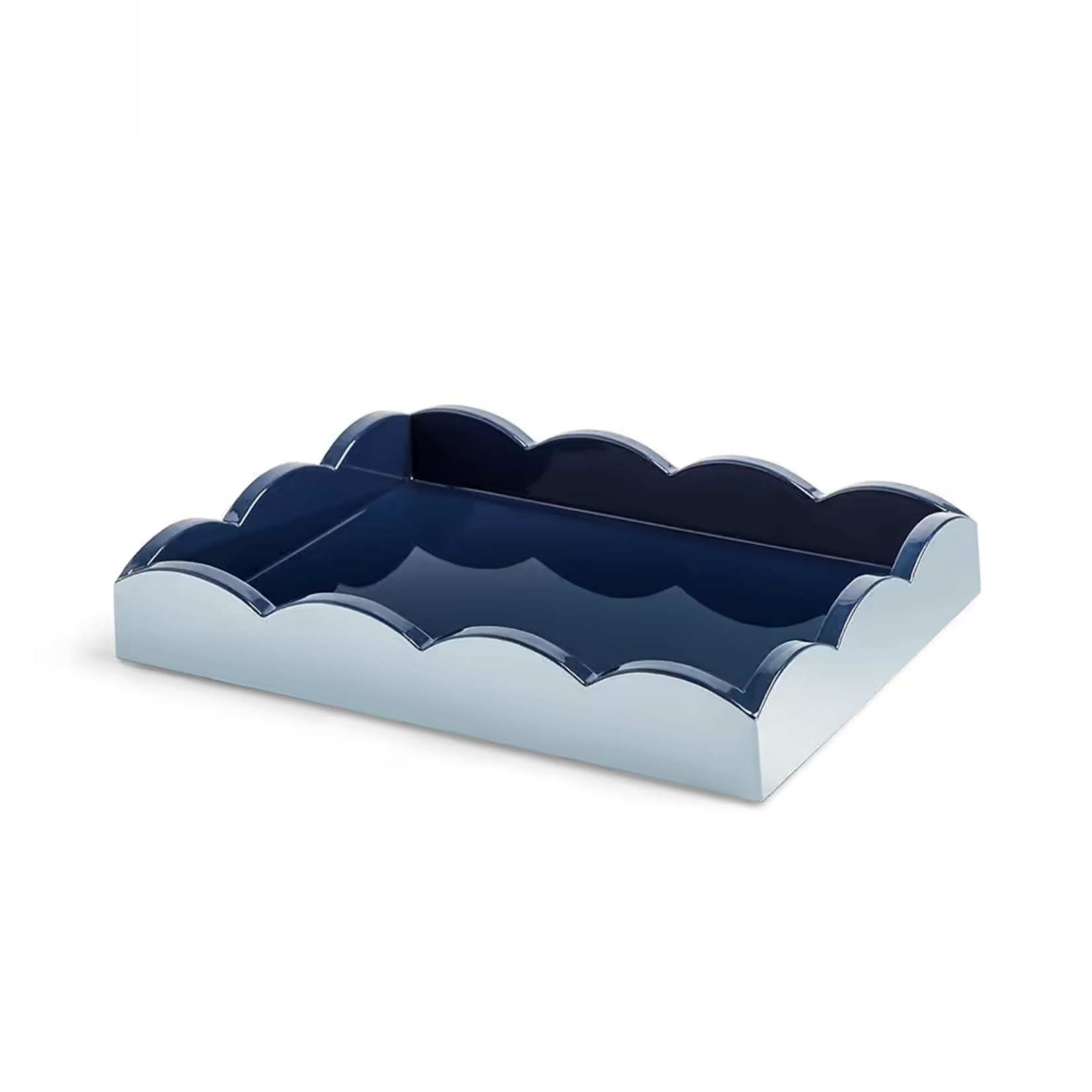 Addison Ross Small Lacquered Scallop Two-Tone Tray