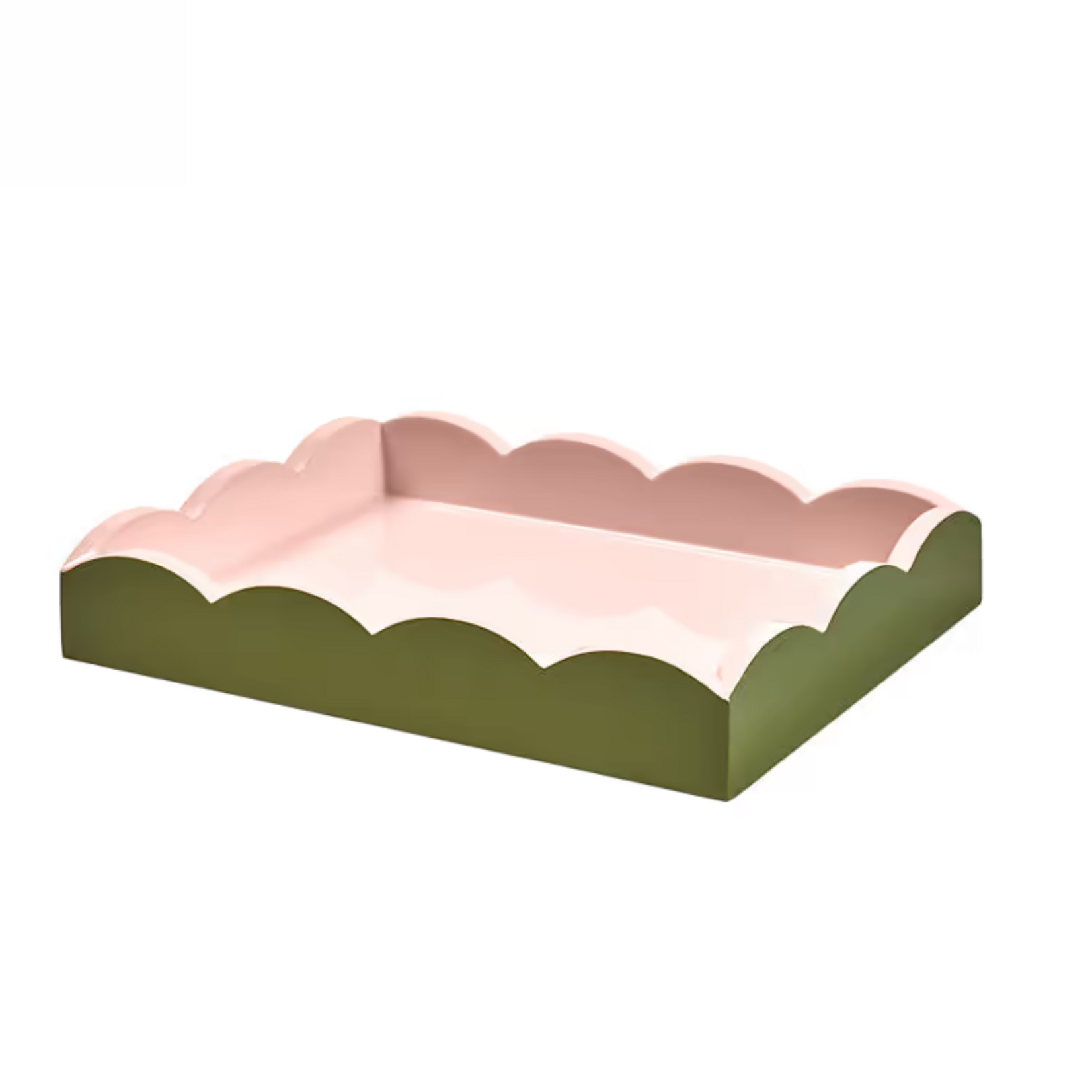 Addison Ross Small Lacquered Scallop Two-Tone Tray