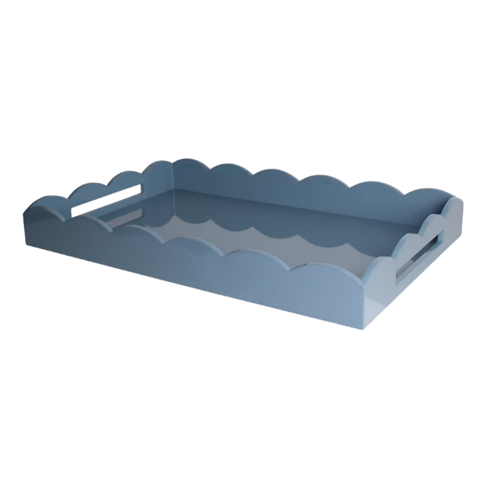 Addison Ross Large Lacquered Scallop Ottoman Tray