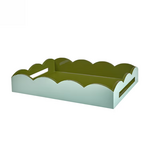 Addison Ross Medium Lacquered Scallop Two-Tone Tray