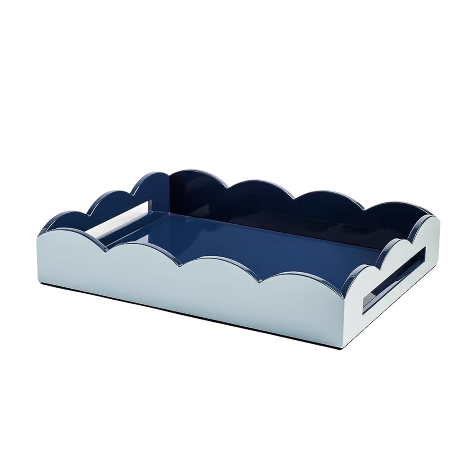 Addison Ross Medium Lacquered Scallop Two-Tone Tray