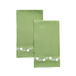 Matouk Matouk Daphne Guest Towel Set of Two - Grass & White