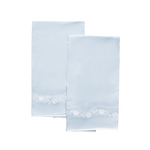 Matouk Matouk Daphne Guest Towel Set of Two - Ice Blue & White