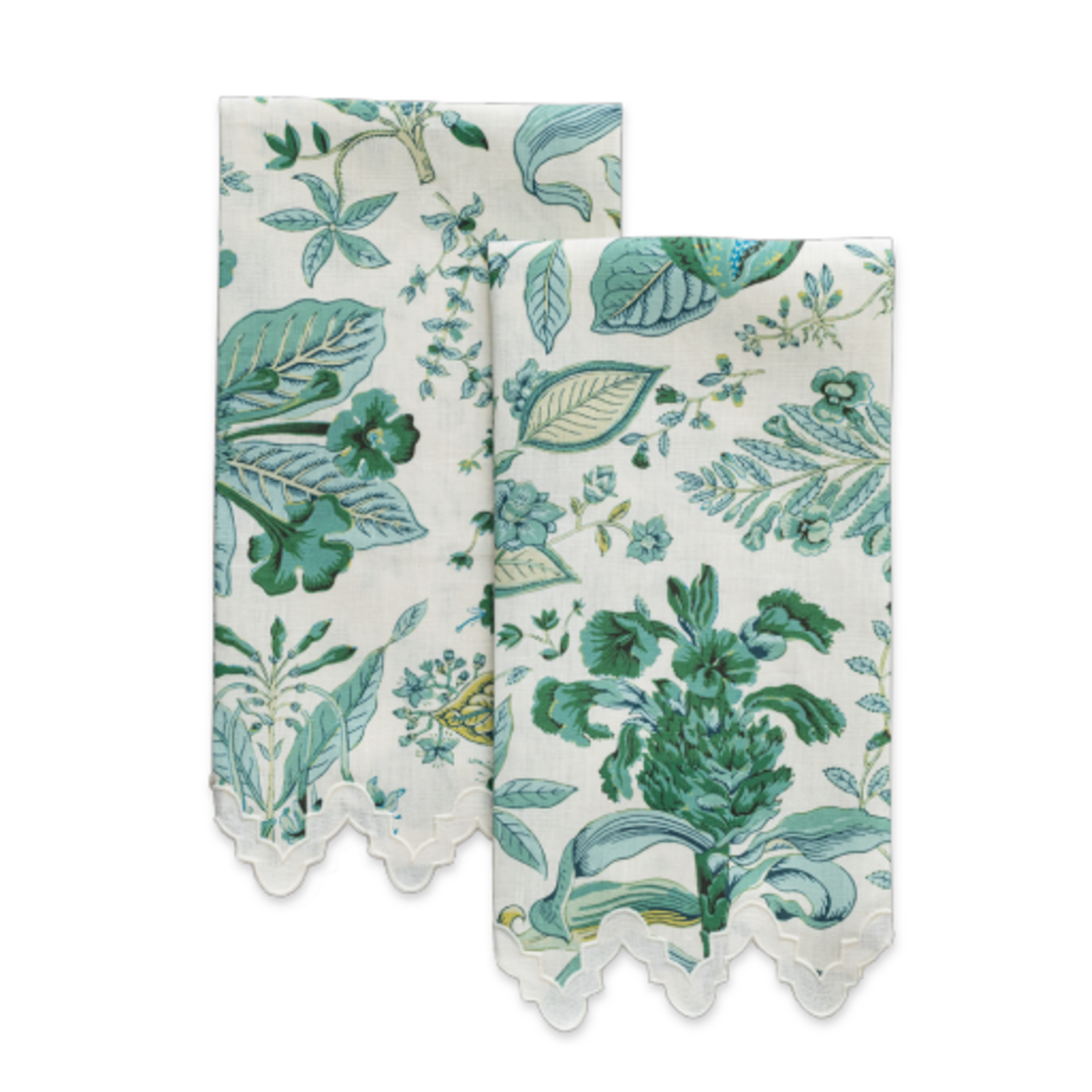 Matouk Matouk Pomegranate Guest Towel Set of Two - Emerald