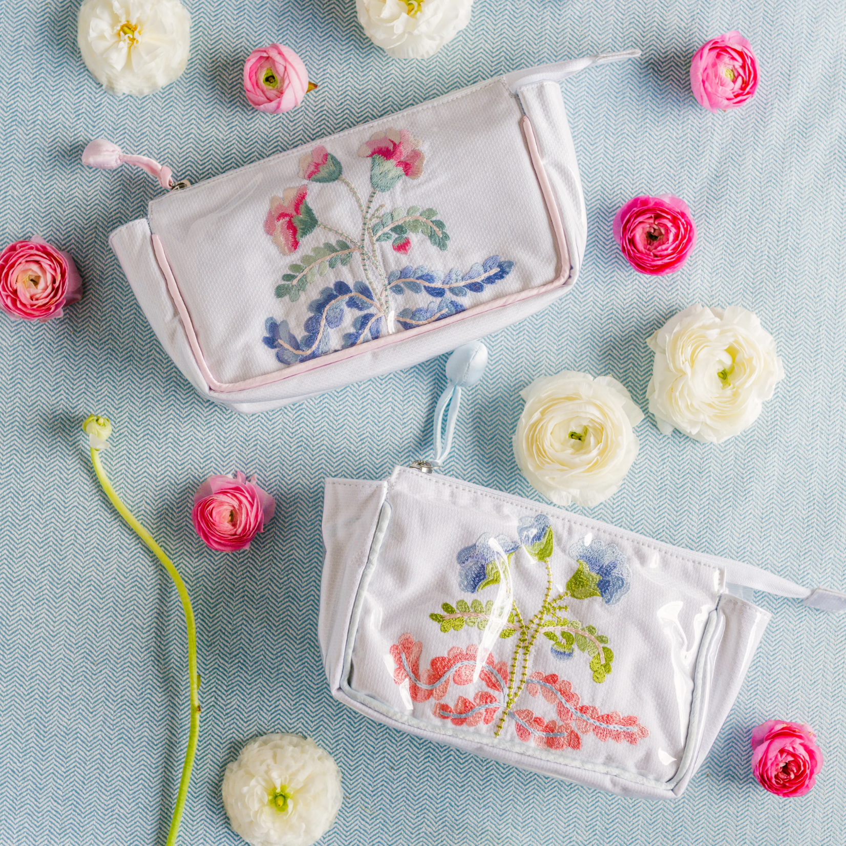Carnation Small Makeup Bag - Pink