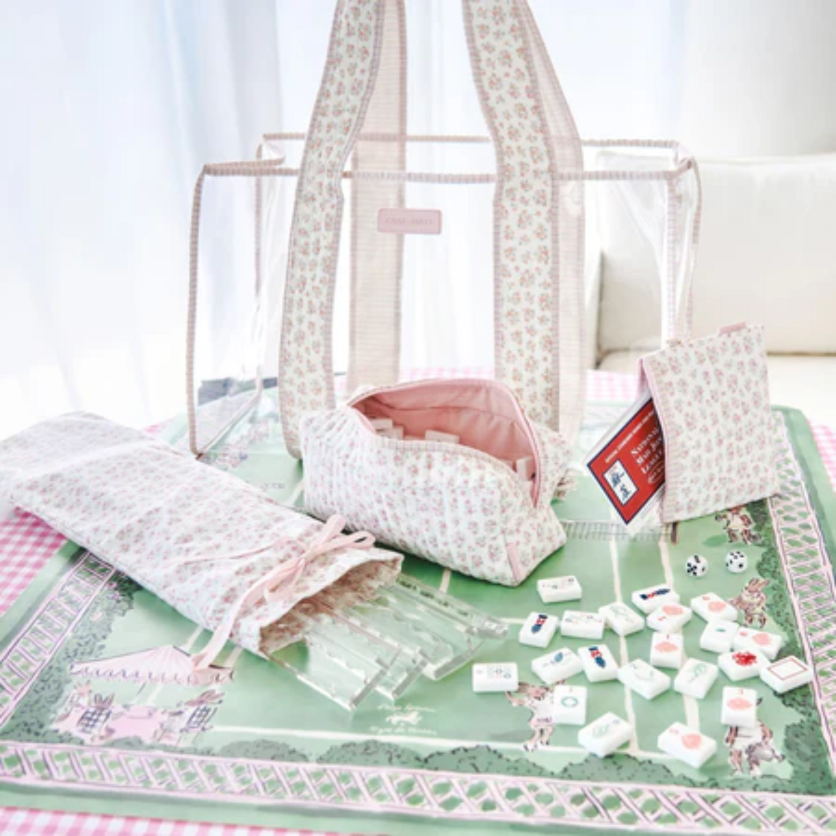 Case Mate Mahjong Jelly Tote Quilted Ditsy Floral