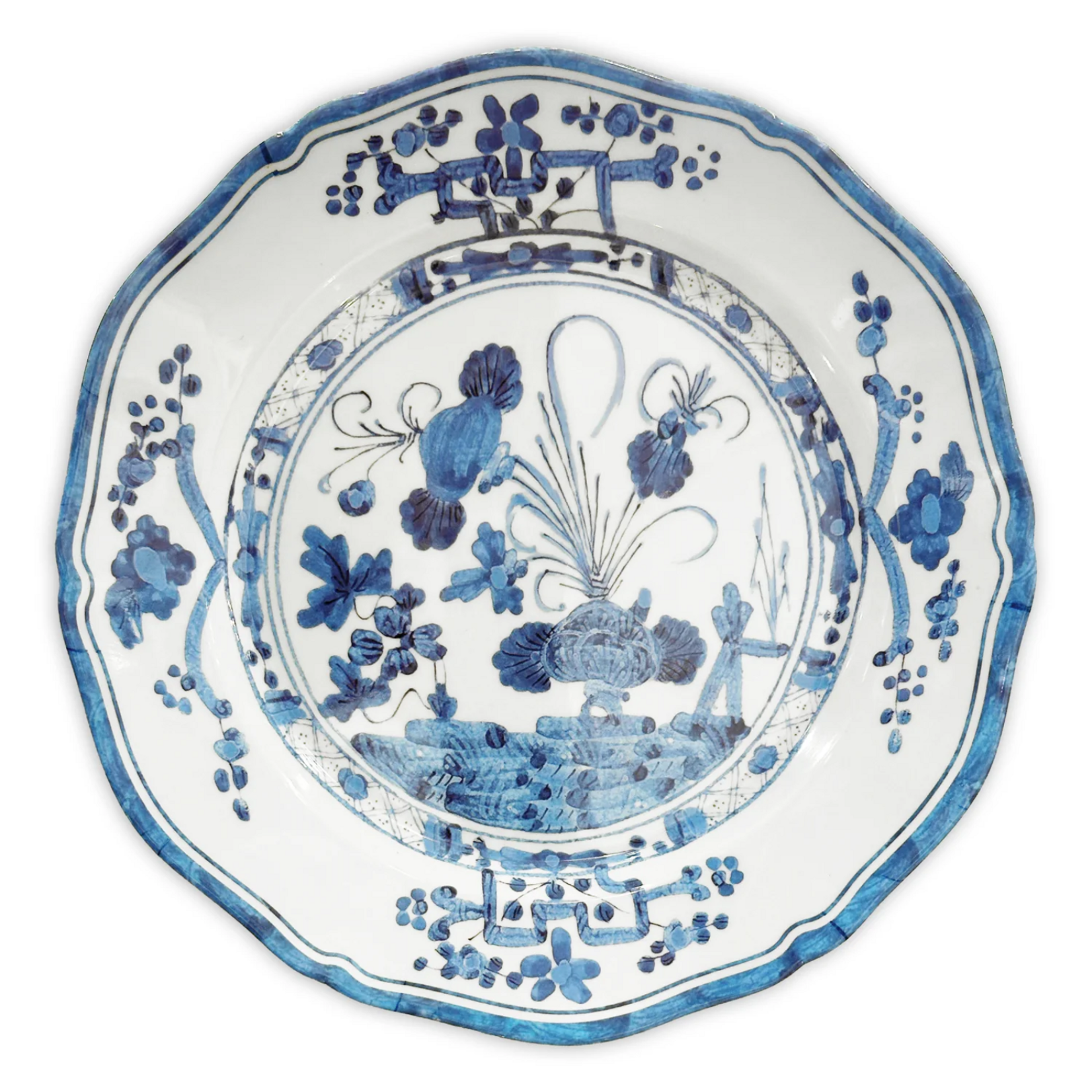 Beatriz Ball Vida Faenza Plates White & Blue Set of Four
