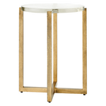 Global Views Ice Block Table - Antique Gold