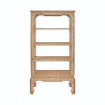 Worlds Away Cavalier Etagere - Woven Rattan