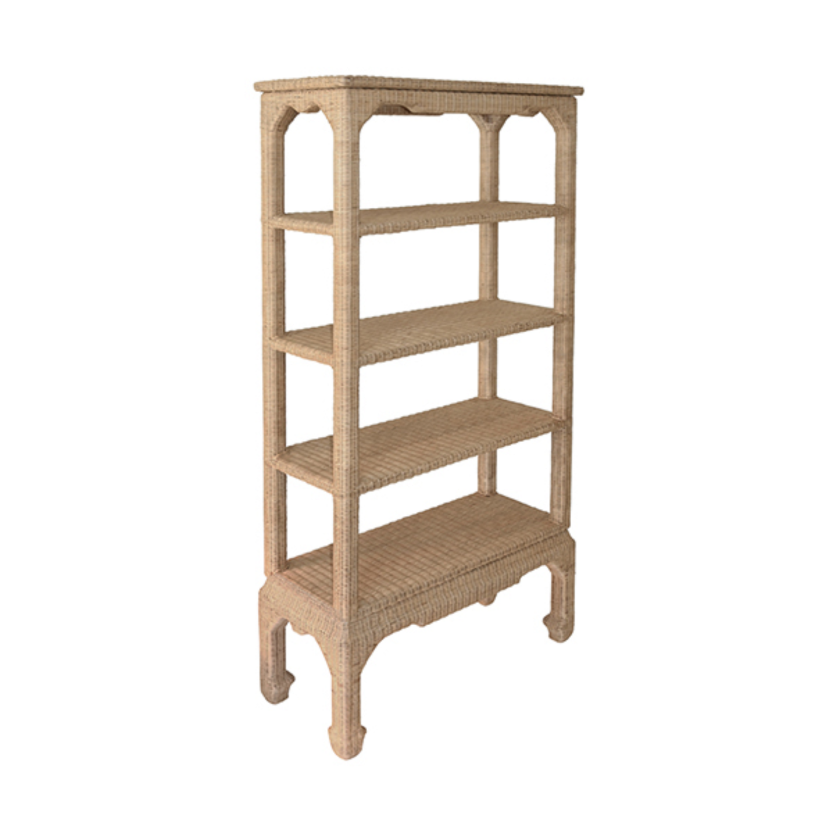 Cavalier Etagere - Woven Rattan