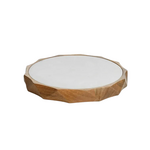 San Ramon Wood & White Marble Board