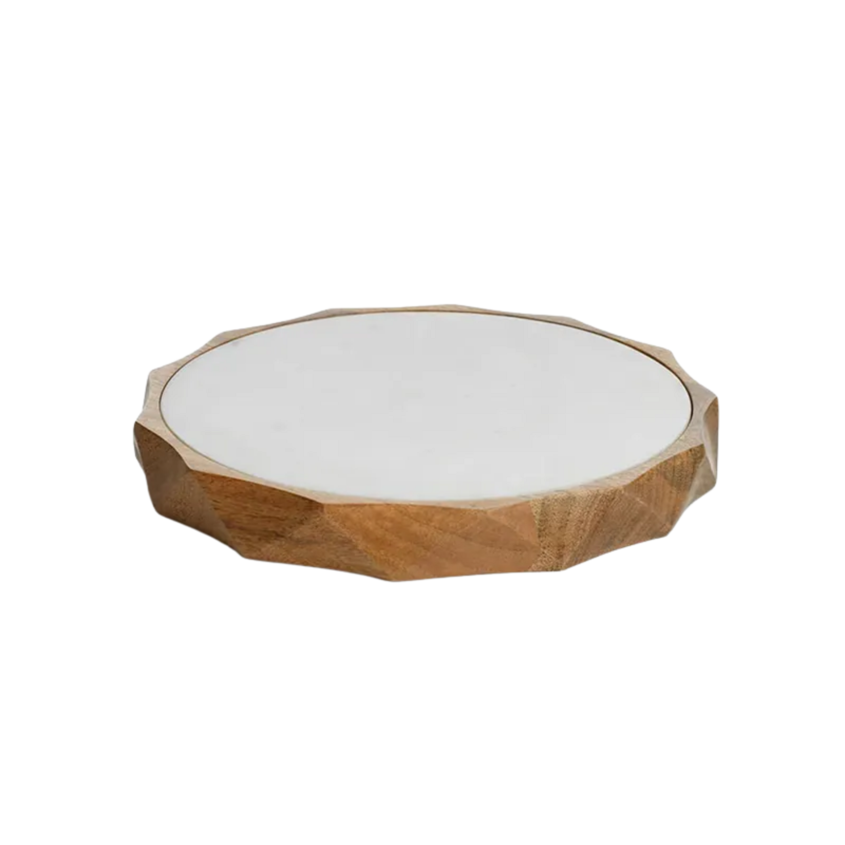 San Ramon Wood & White Marble Board