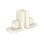 Global Views Alabaster Ball Bookend  Pair