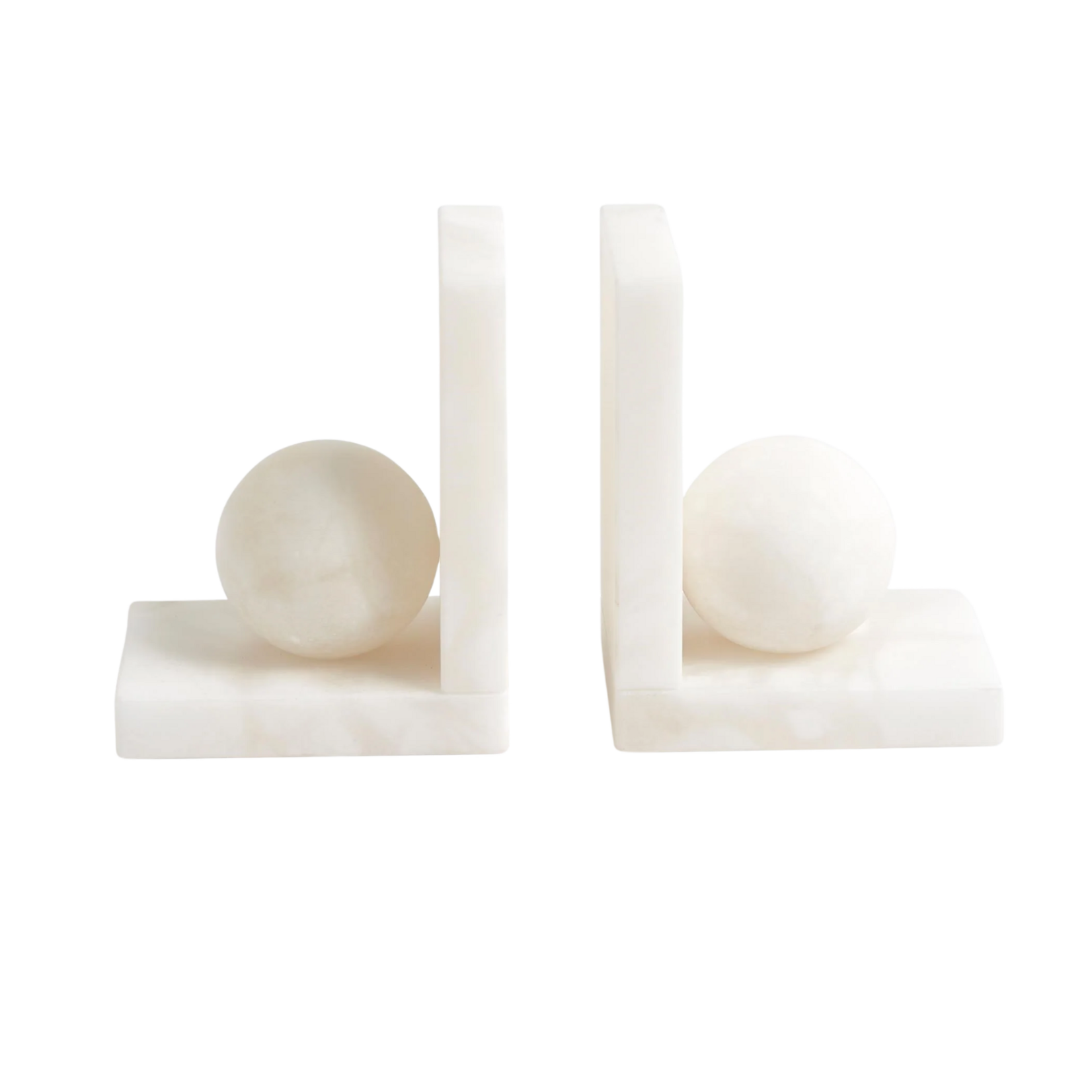 Global Views Alabaster Ball Bookend  Pair