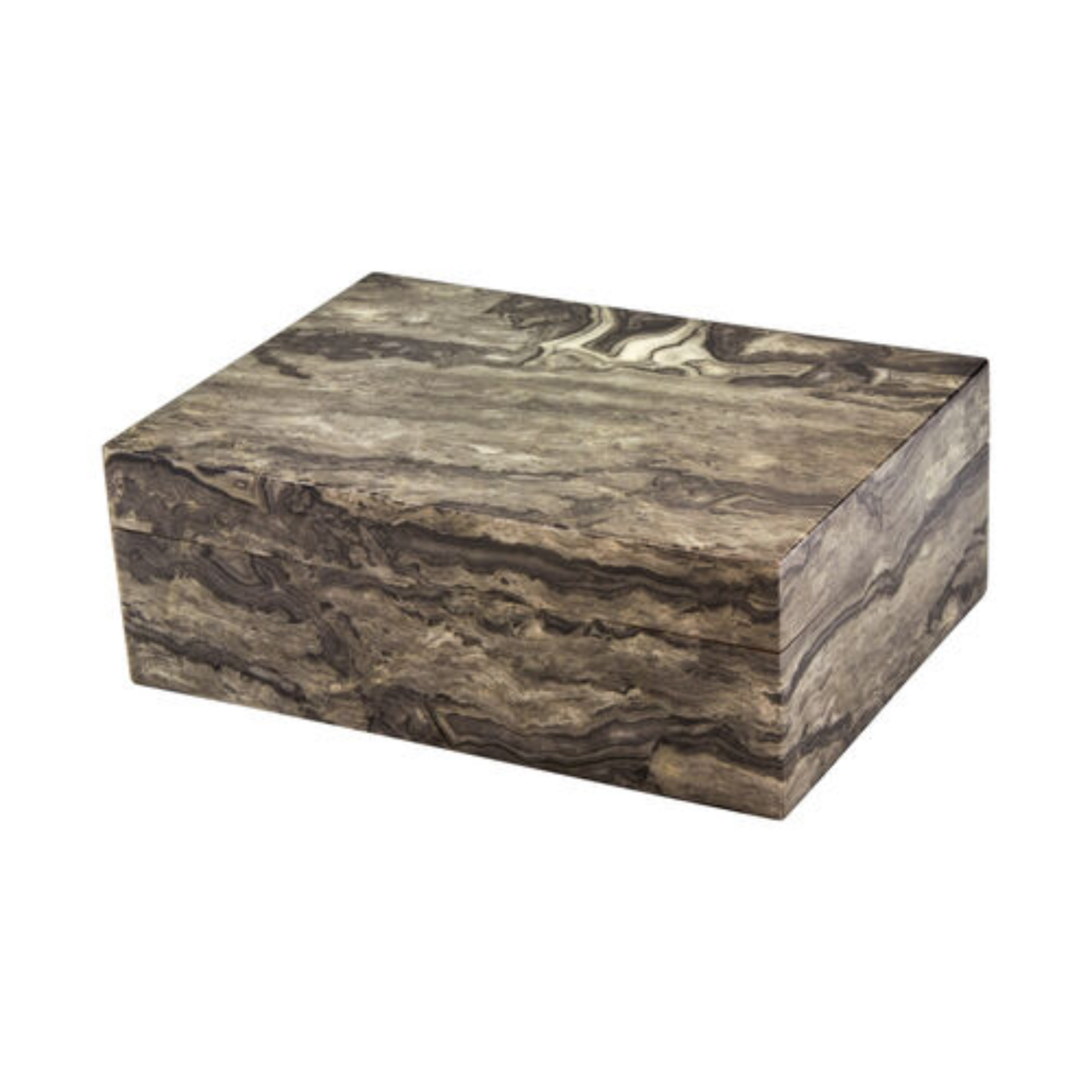 Wooden Box Marble Grey