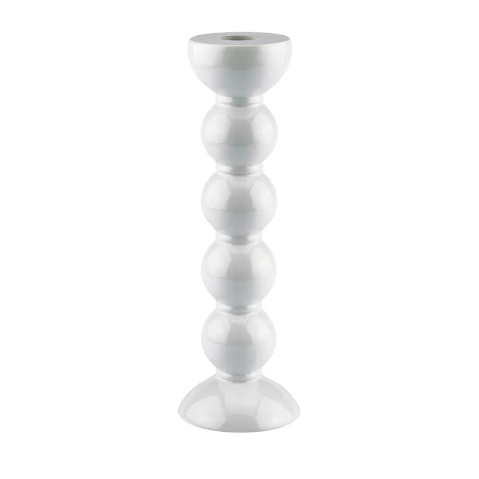 Addison Ross Tall White Bobbin Candlestick