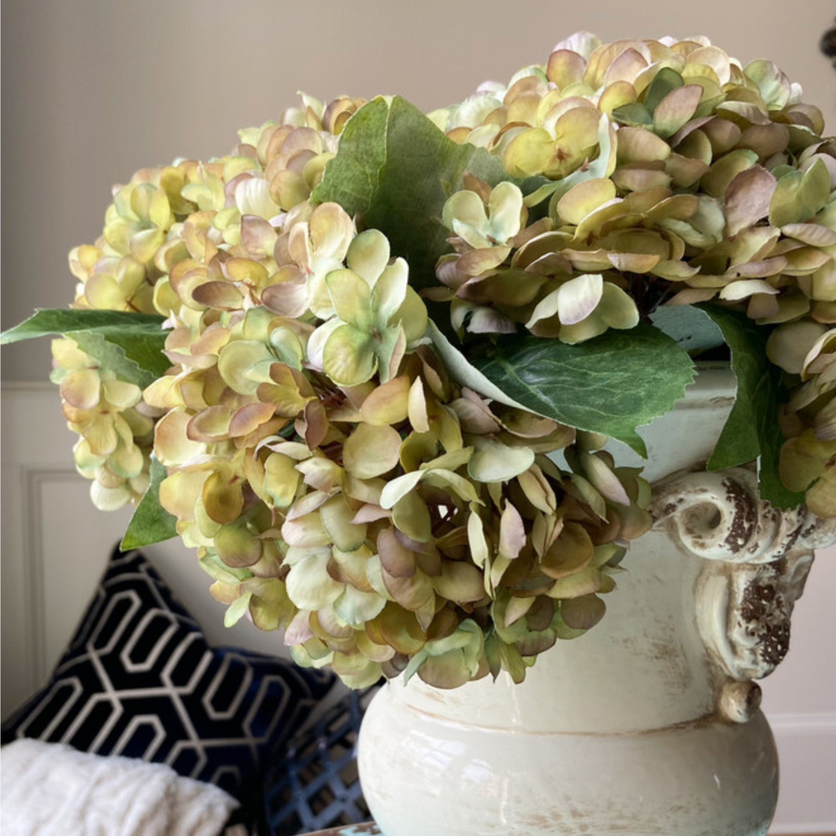 Hydrangea Pick - Light Green