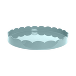 Addison Ross Round Medium Scalloped Tray - Eau De Nil