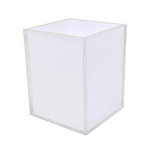 Lucite Waste Basket - White