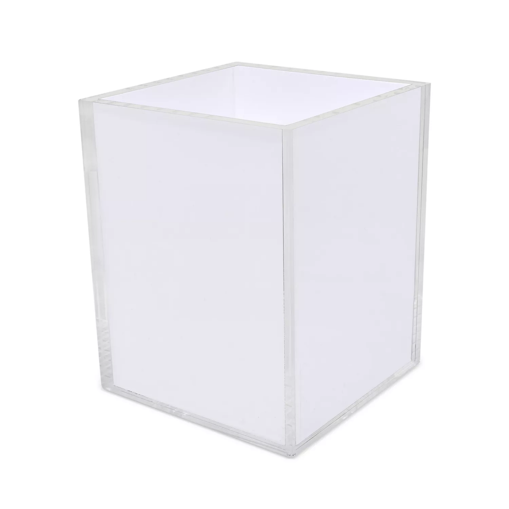 Lucite Waste Basket - White