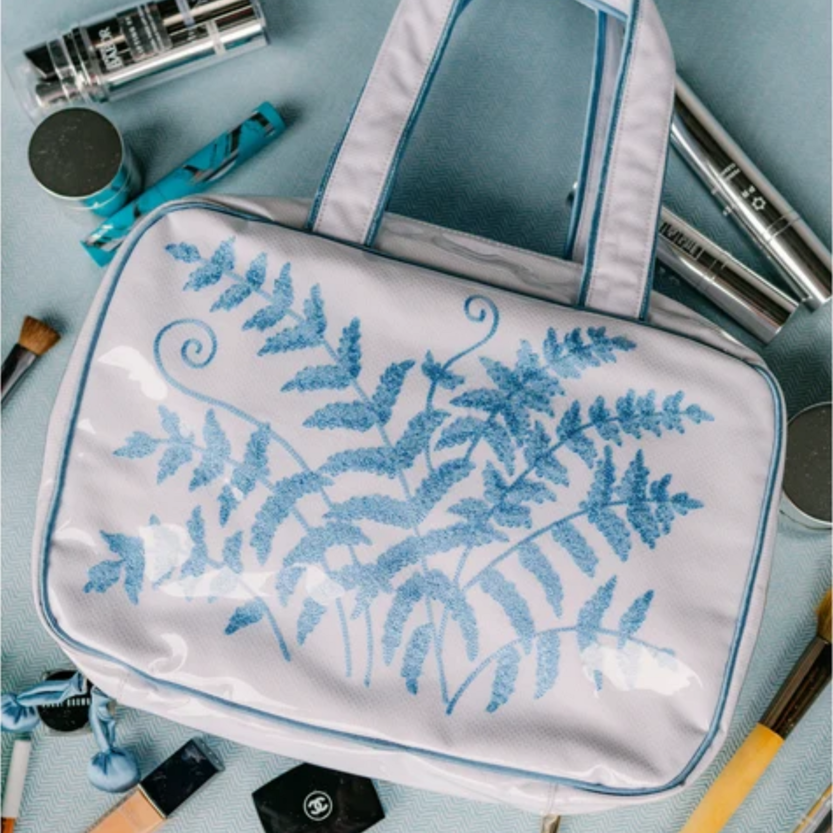 Fern Hanging Travel Bag Blue