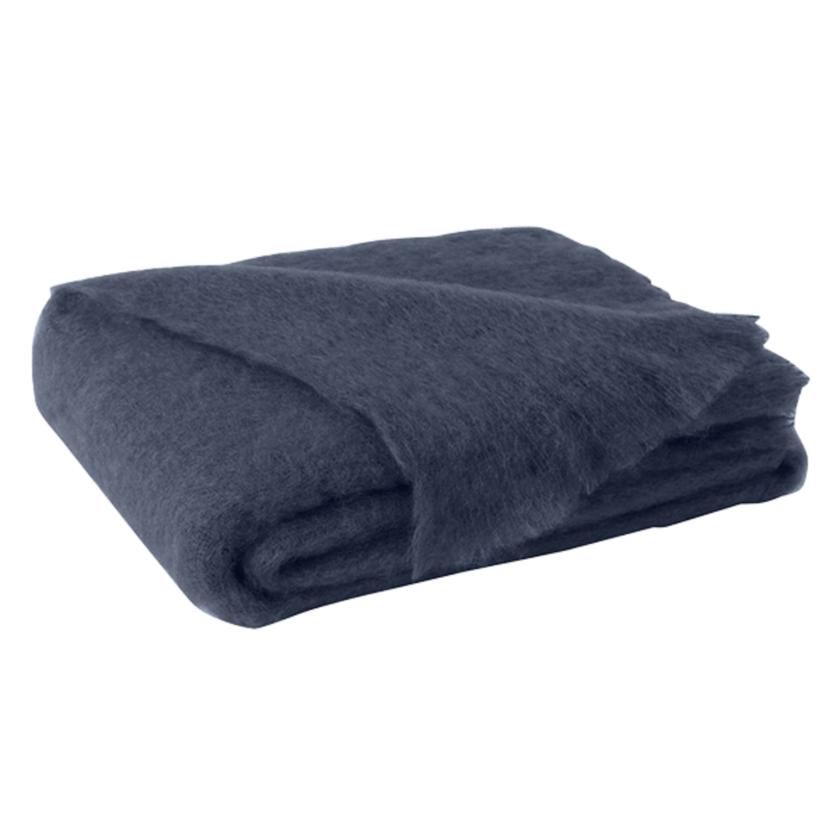 Indigo  Brushed Mohair Throw