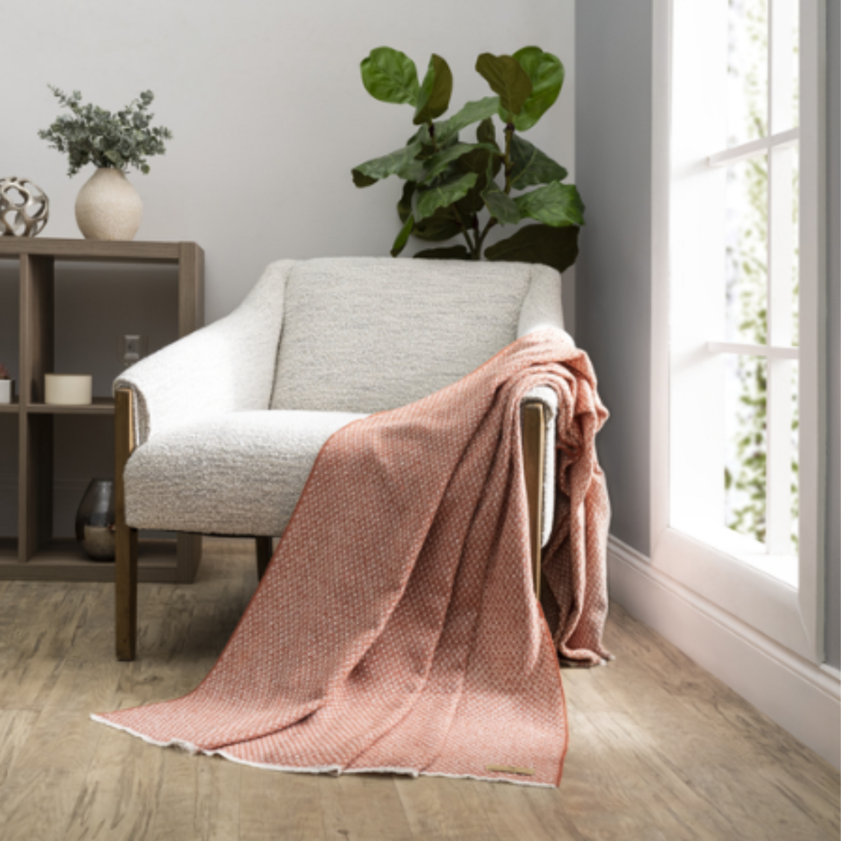 Spicy Orange Hudson Valley Throw