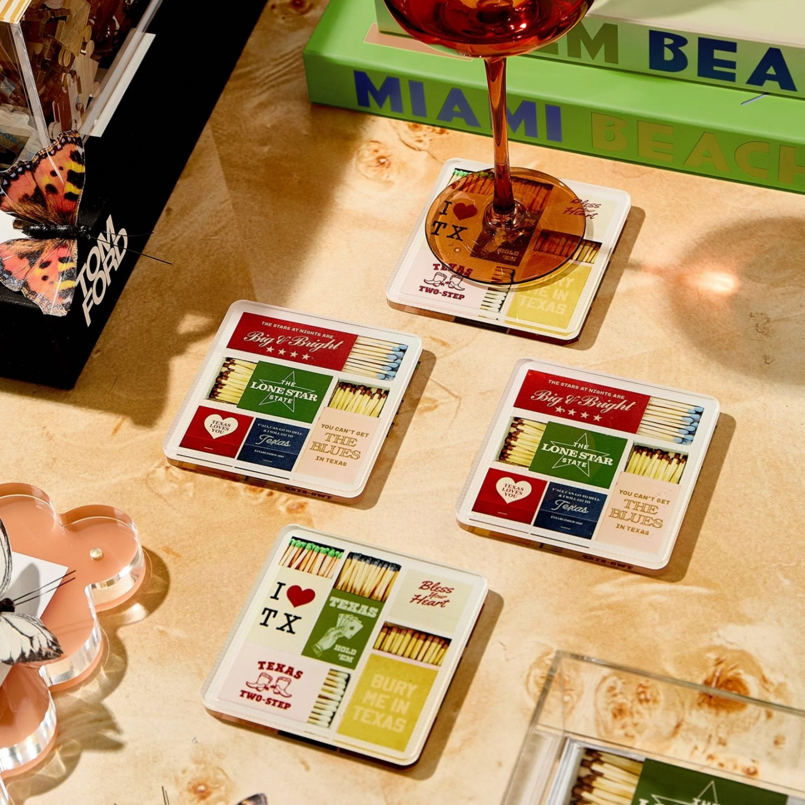 Tart by Taylor Matchbook Coasters Set of 4