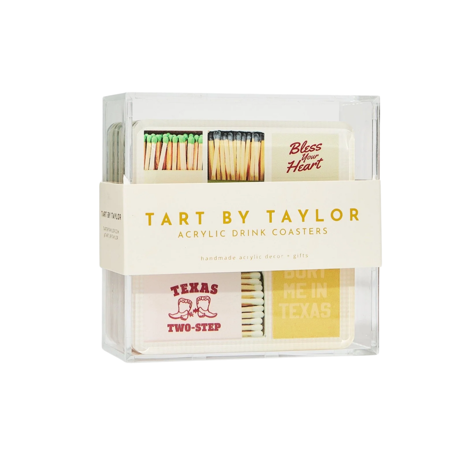 Tart by Taylor Matchbook Coasters Set of 4